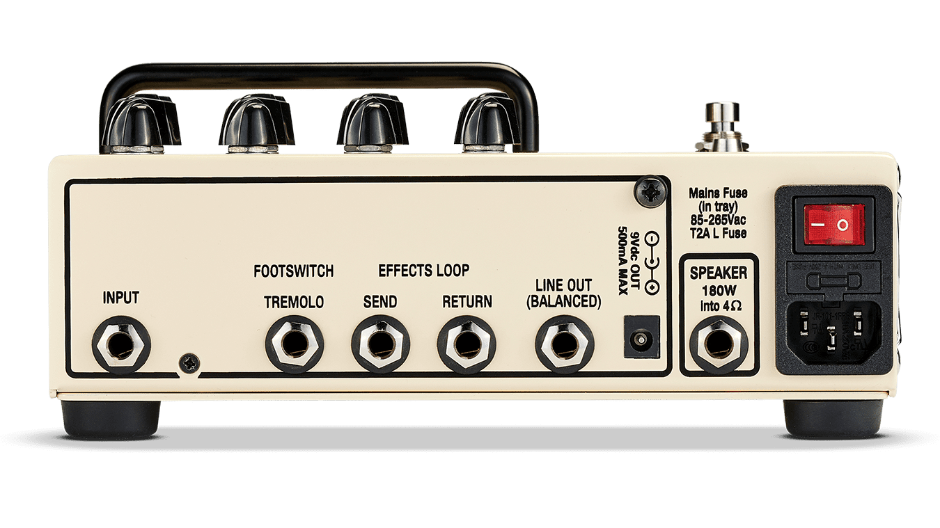 V4 Duchess Guitar amp back panel